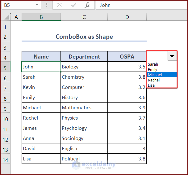 How to Filter ComboBox Data in Excel VBA ExcelDemy