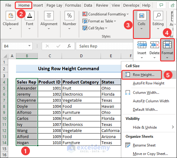 Row Height Excel (All Things You Need to Know) ExcelDemy