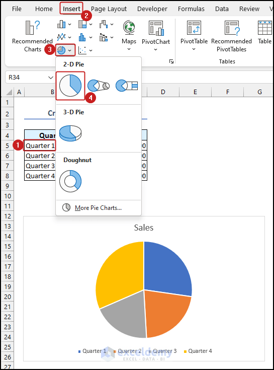 Excel Pie Chart: 10 Methods - ExcelDemy