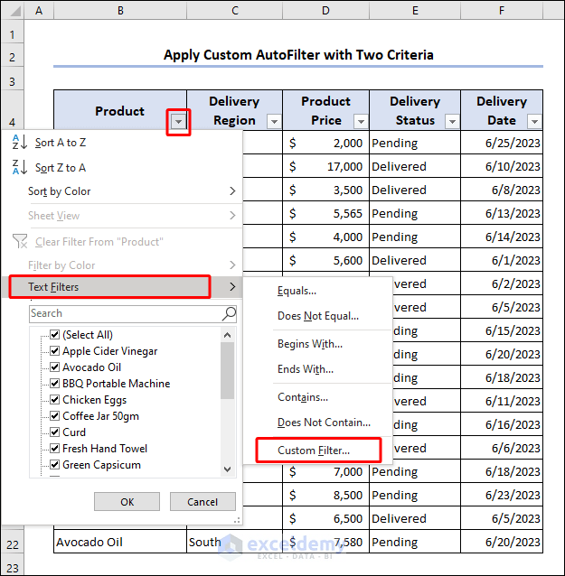 Excel AutoFilter A Complete Guide ExcelDemy
