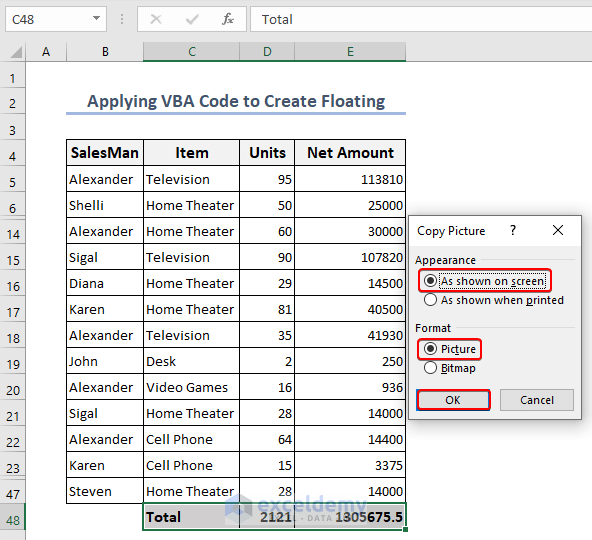 How to Create and Remove Floating Cells in Excel ExcelDemy
