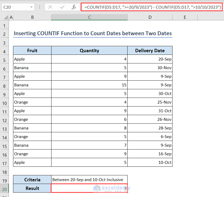 COUNTIF Multiple Criteria (All Things You Need to Know) ExcelDemy