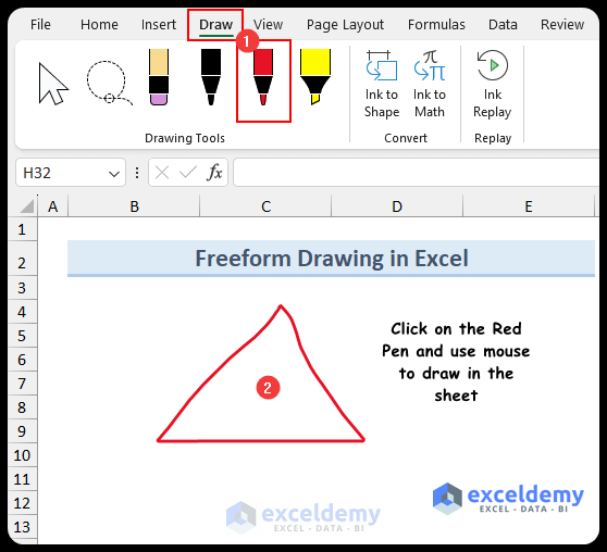 Drawing in Excel (Basics & Application) ExcelDemy