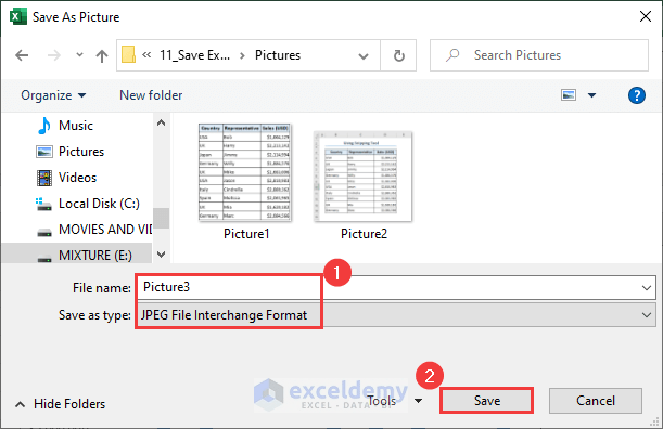 How to Export Data and Save as Image in Excel?