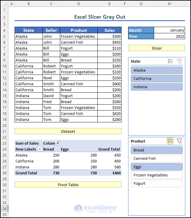 Excel Slicer Greyed Out 2 Methods ExcelDemy