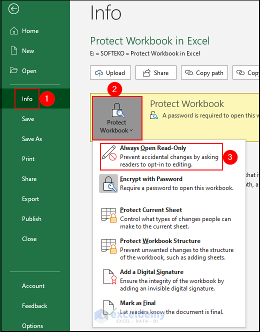 Protect a Workbook in Excel 6 Methods ExcelDemy