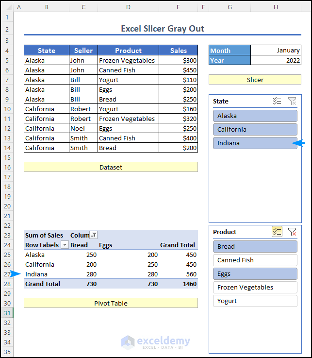 Excel Slicer Greyed Out 2 Methods ExcelDemy