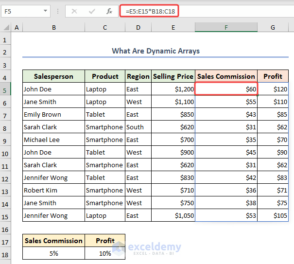 How to Use Dynamic Arrays in Excel (20 Useful Functions) ExcelDemy