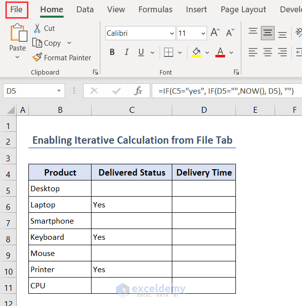 17+ Enable Iterative Calculation 2 How to Use the Excel Calculation Options 6 Examples ExcelDemy
