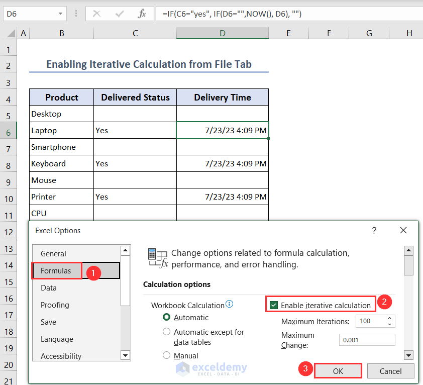 How to Use the Excel Calculation Options 6 Examples ExcelDemy