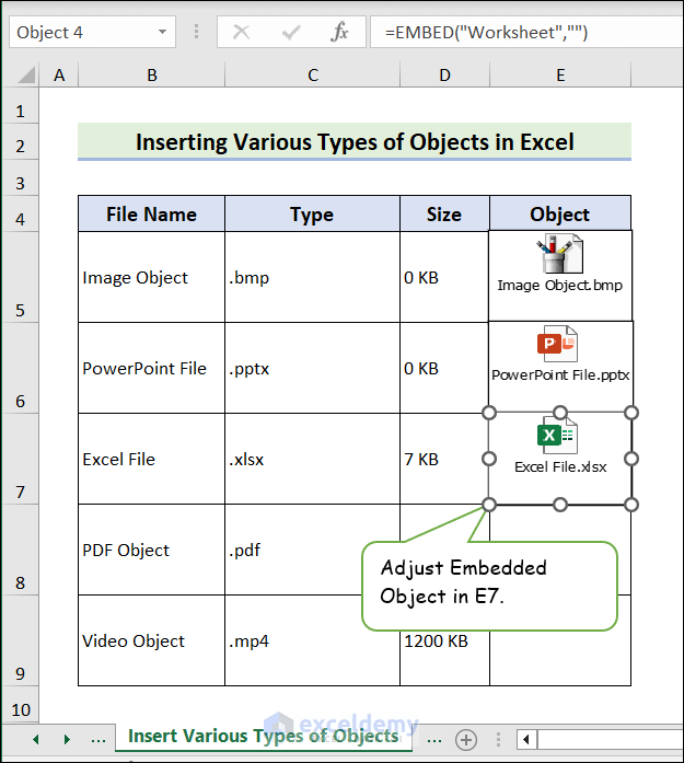 How to Insert Object in Excel (Ultimate Guide) ExcelDemy