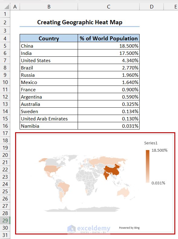 How to Create a Heatmap in Excel (Static, Dynamic and Geographic) ExcelDemy