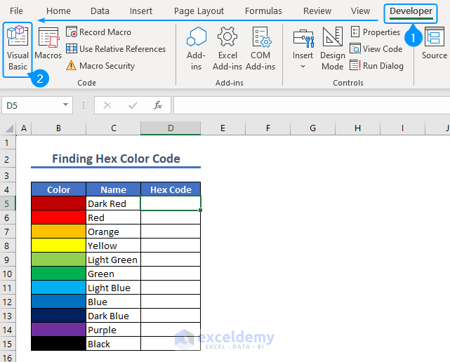 Excel Color Index Formula ExcelDemy
