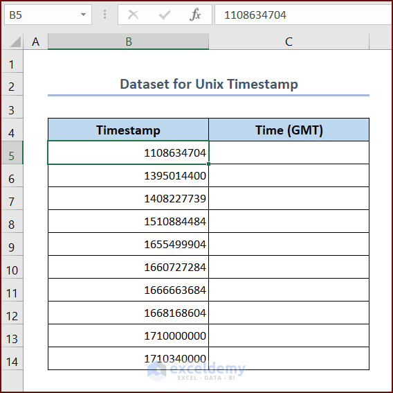 Excel Convert Timestamp to Time (4 Easy Ways) ExcelDemy
