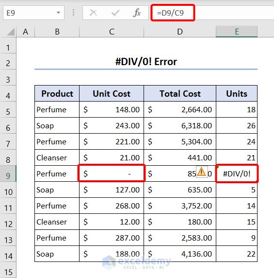 Excel Formula Errors (Find and Solve) ExcelDemy