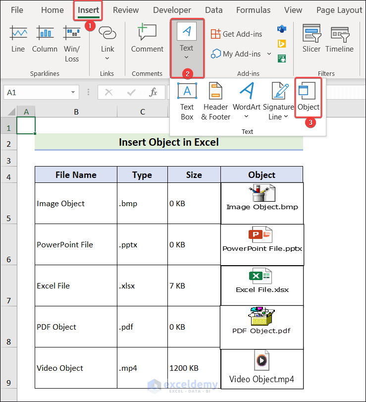 How to Insert Object in Excel (Ultimate Guide) ExcelDemy