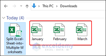 How to Split Excel Sheet into Multiple Worksheets (3 Methods)