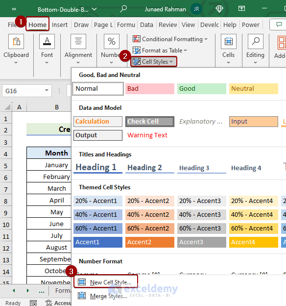 How to Apply a Bottom Double Border in Excel 2 Methods ExcelDemy