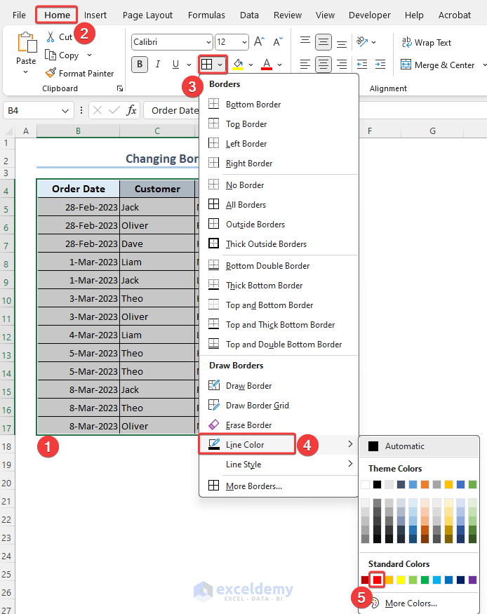 How to Add, Change and Format Cell Borders in Excel [Ultimate Guide] ExcelDemy