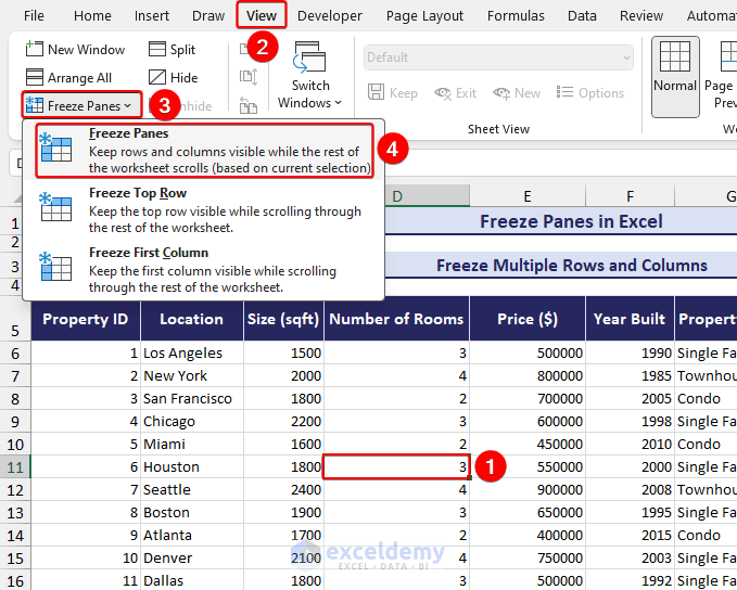 How to Freeze Panes in Excel ExcelDemy