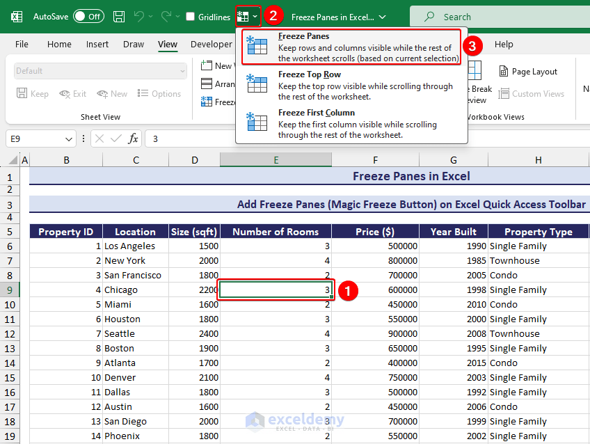 How to Freeze Panes in Excel ExcelDemy