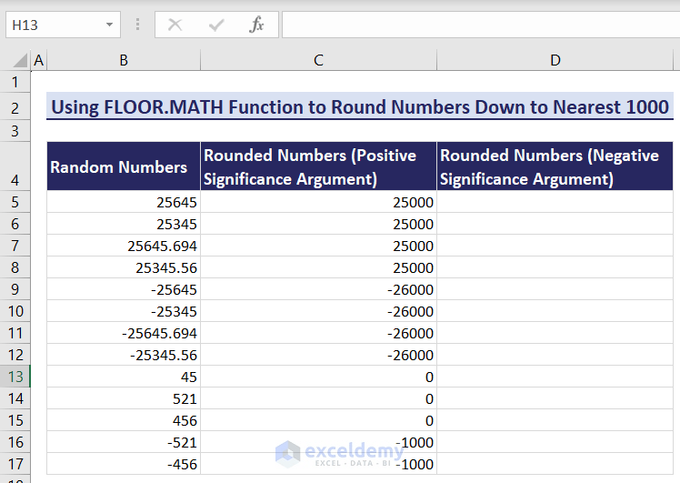 How to Round to Nearest 1000 in Excel (7 Easy Methods)