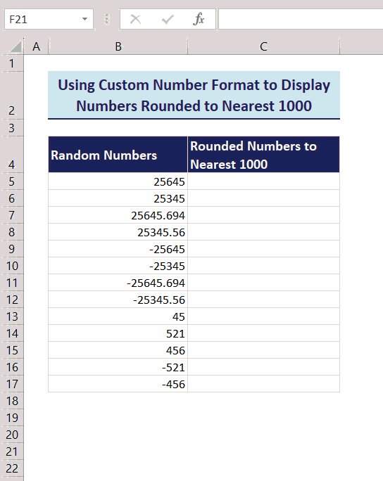 How to Round to Nearest 1000 in Excel (7 Easy Methods)