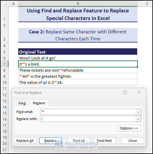 How to Replace Special Characters in Excel ExcelDemy