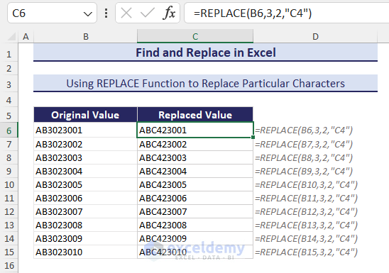 Find and Replace in Excel (A Complete Guideline) - ExcelDemy
