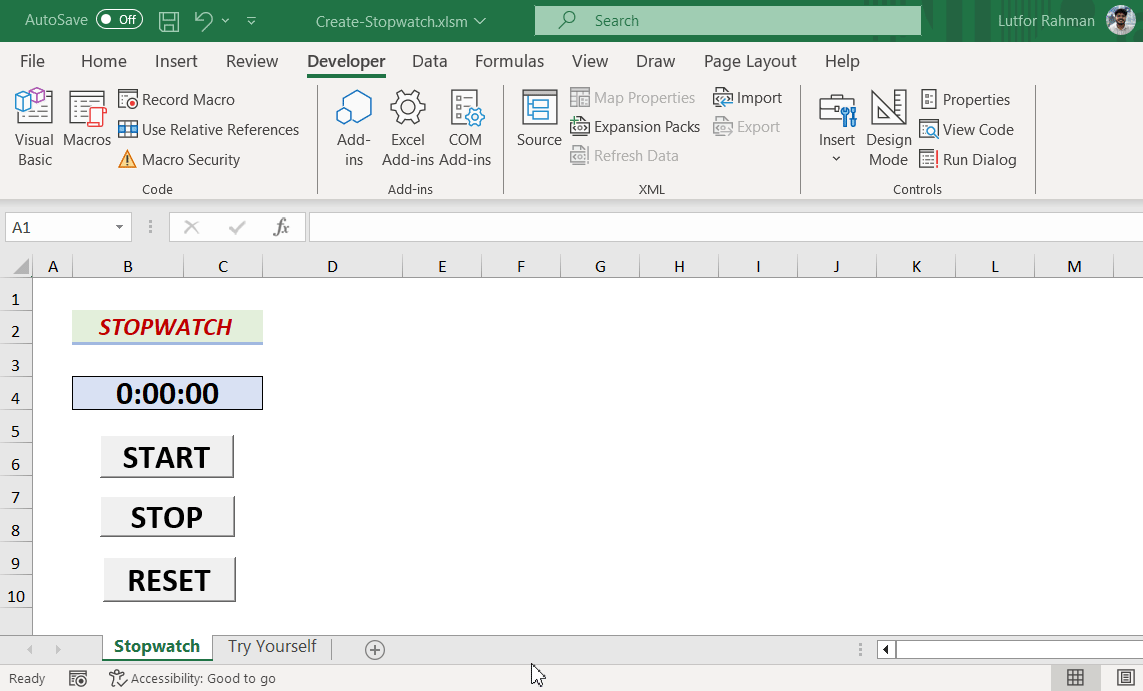 How to Create a Stopwatch in Excel (with Easy Steps) ExcelDemy
