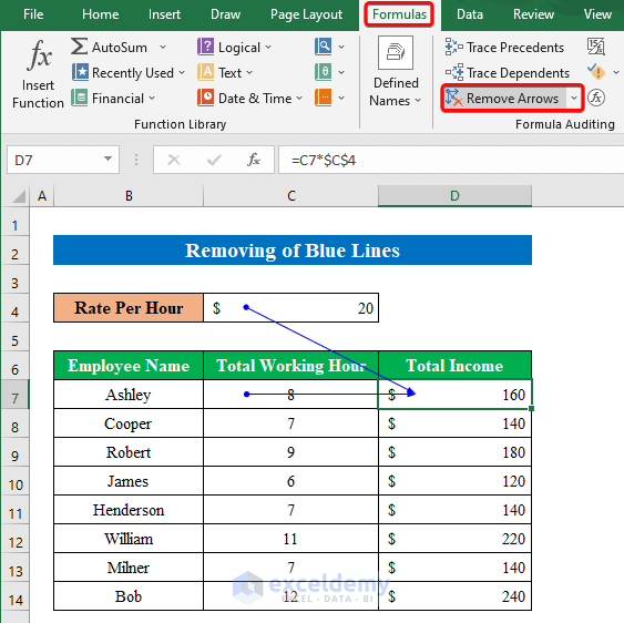 How to Remove Blue Lines in Excel (with Easy Steps) ExcelDemy
