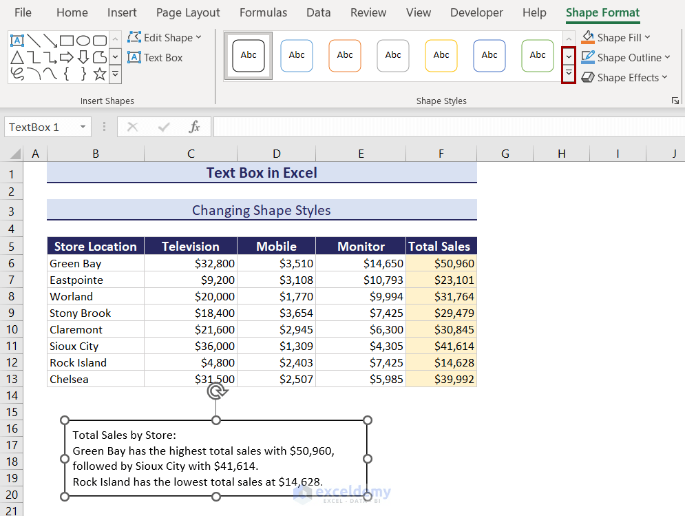 Text Box in Excel A Complete Overview ExcelDemy