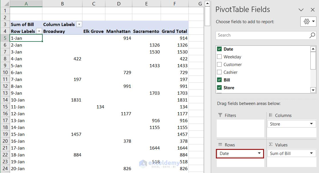 Pivot Table in Excel Create and Explore ExcelDemy