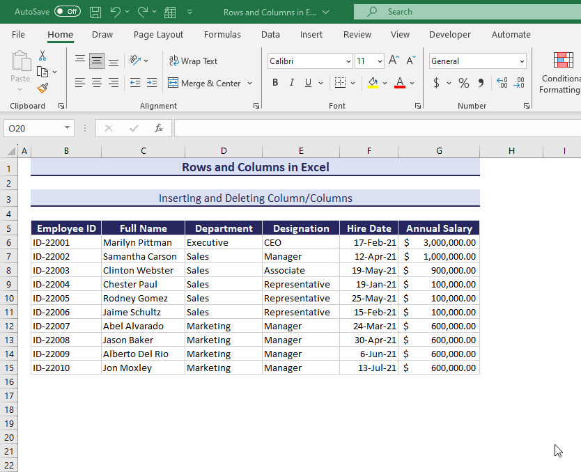 Rows and Columns in Excel (All You Need to Know) ExcelDemy