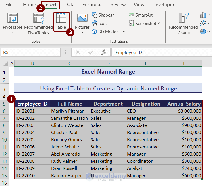 How to Create Named Range in Excel 4 Suitable Methods ExcelDemy