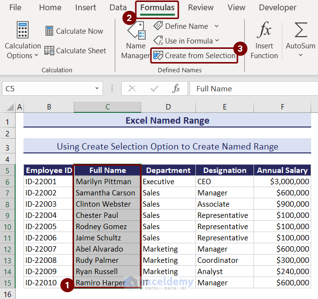How to Create Named Range in Excel 4 Suitable Methods ExcelDemy