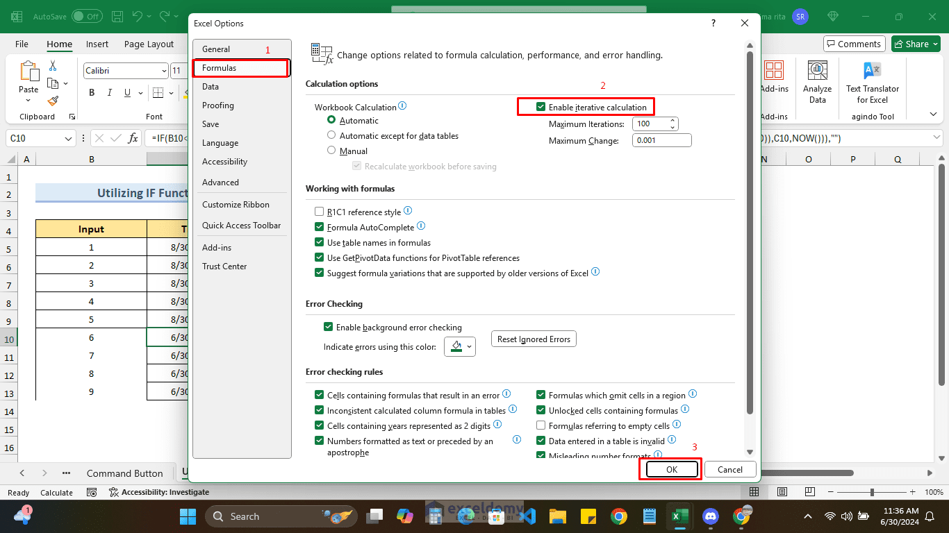 How to Insert Last Modified Date and Time in Excel Cell