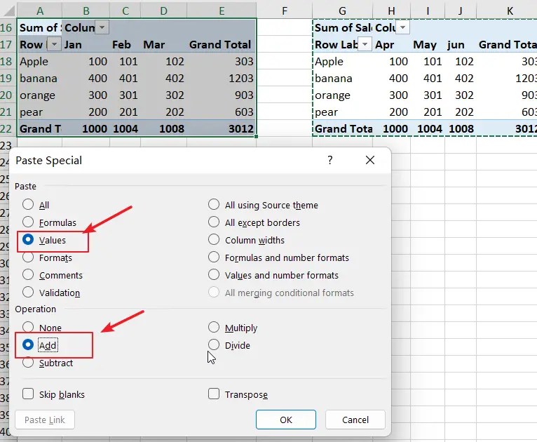 How to Combine Two Pivot Tables into One Pivot Chart Free Excel Tutorial