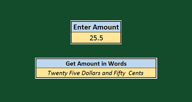 Convert Amount in NUMBERS To English WORDS In Excel - Excel Junction