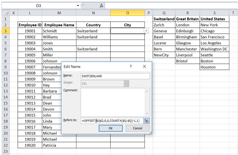 ExcelMadeEasy Dynamic name range in Excel