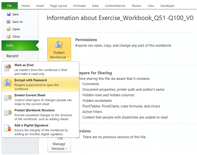 ExcelMadeEasy How to protect file from access in Excel