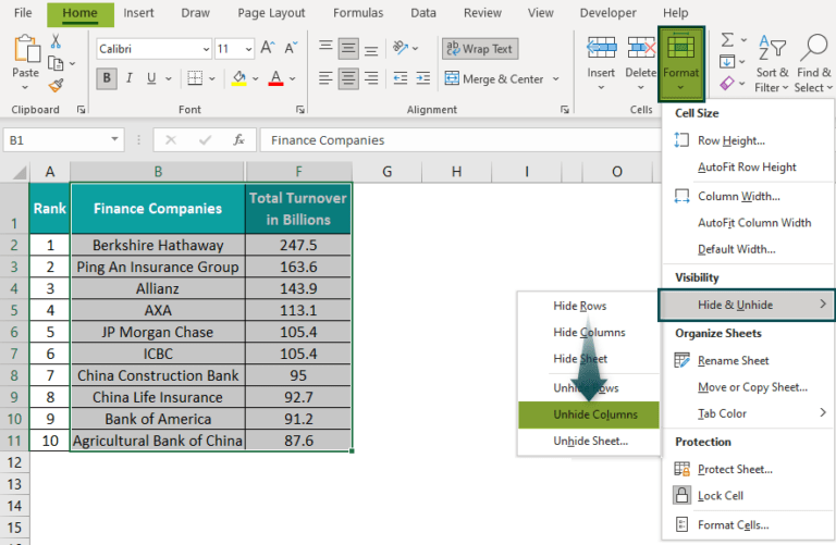 Unhide Excel Column Top 7 Methods, How to Unhide All Column?