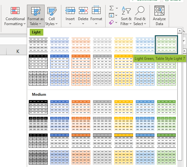 Tables in Excel How to Make/Create, Customize, Delete?