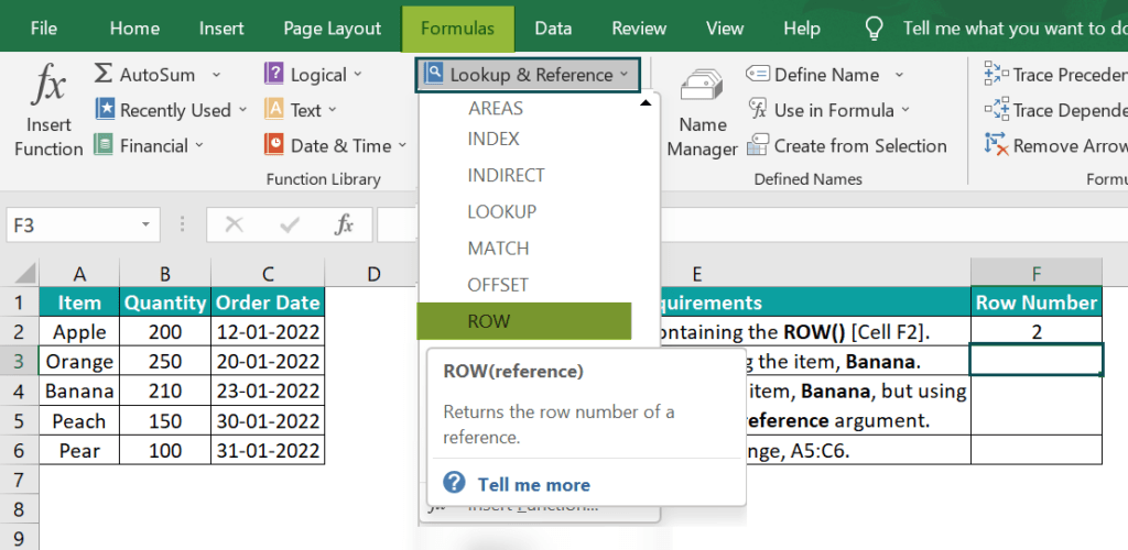 ROW Function In Excel Formula, Examples, How to Use?