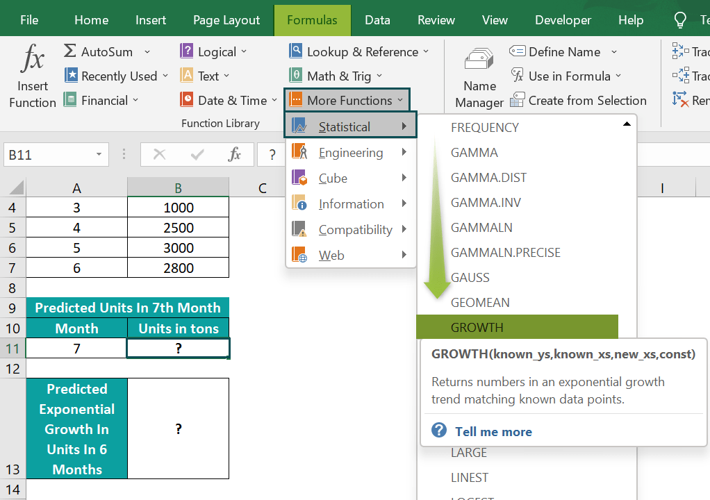 GROWTH Excel Formula Function, Examples, How to Use?