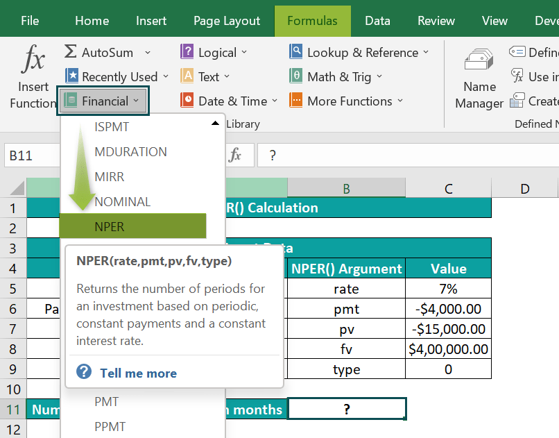 NPER In Excel Formula, Examples, How to Use NPER Function?
