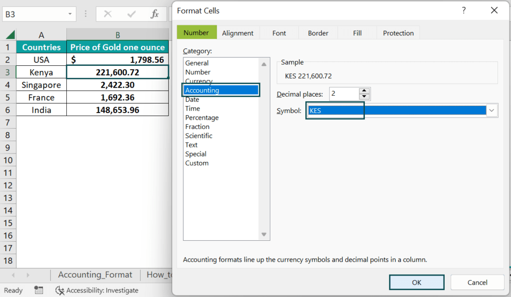 Accounting Number Format in Excel What is it, Shortcut, How to Apply?