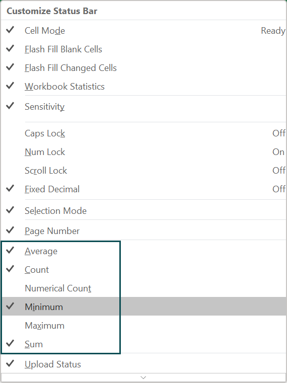 Status Bar In Excel Modes, Views, Functions, How to Customize?