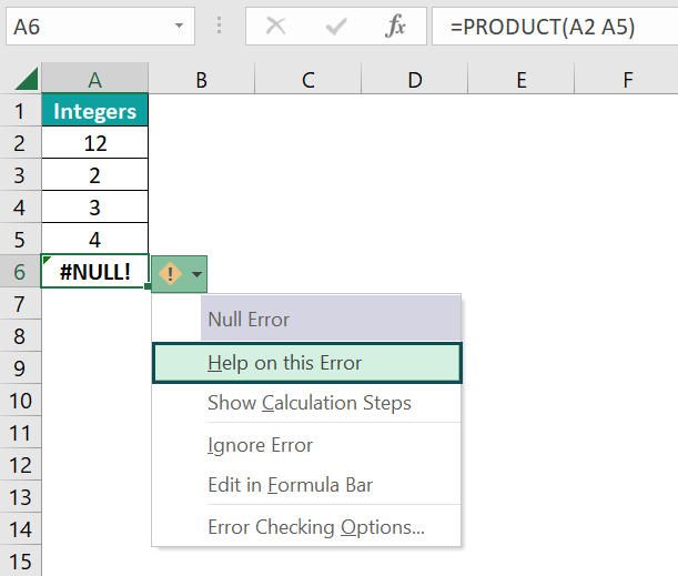 NULL in Excel Meaning, Shortcut, Examples, How to Fix NULL Errors?