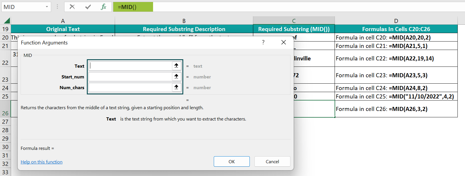 Substring In Excel Formula, Function, Top 3 Ways to Extract Substring